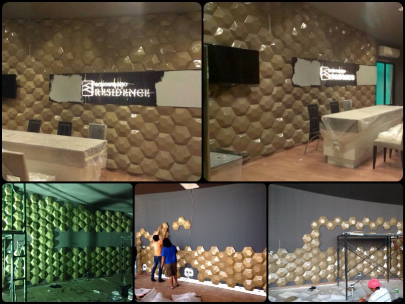 งานตกแต่งผนังหมู่บ้าน Golder Avenuew