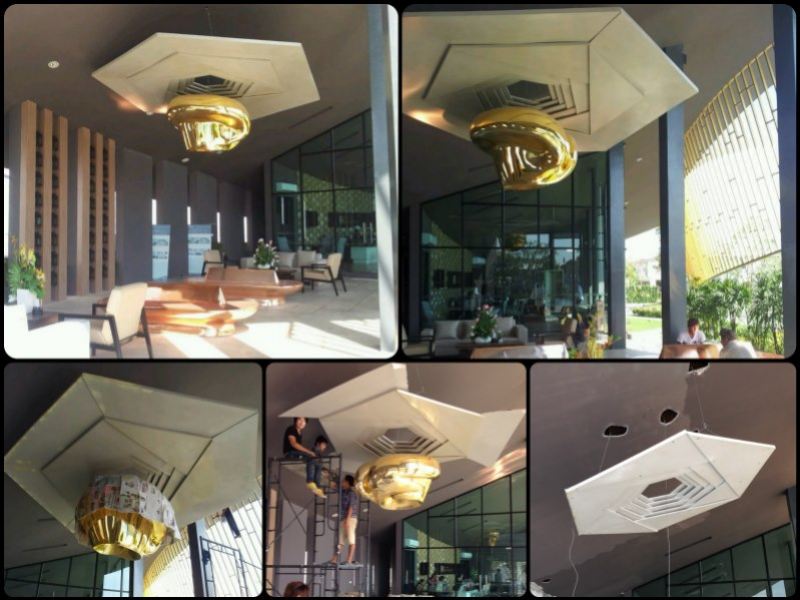 งานตกแต่งฝ้าแขวน หมู่บ้าน Golden avenuew