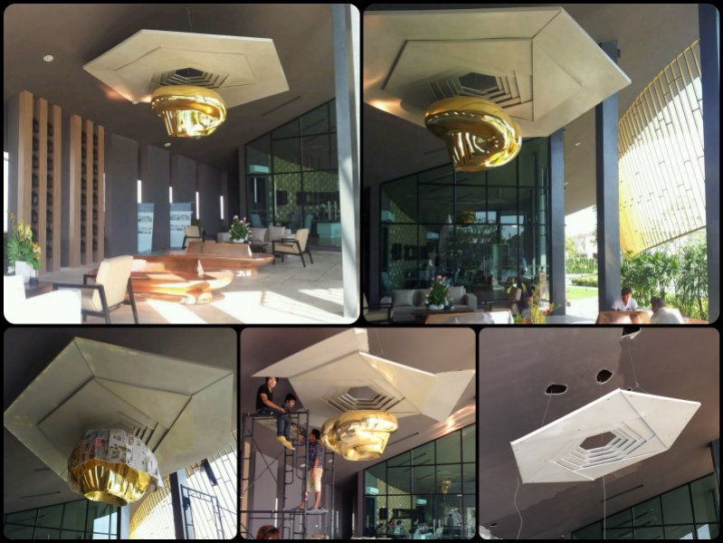 งานตกแต่งฝ้าแขวน หมู่บ้าน Golden  avenuew