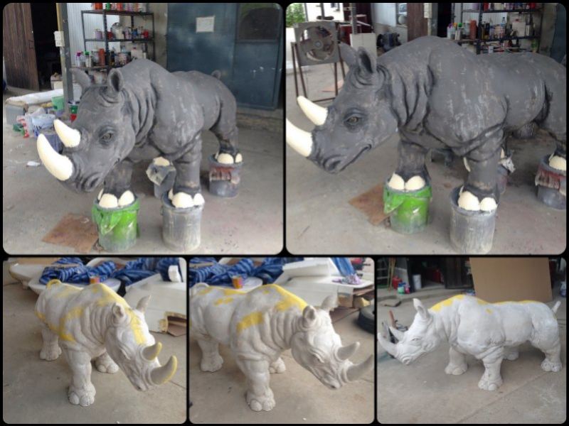 งานปั้นรูปแรด