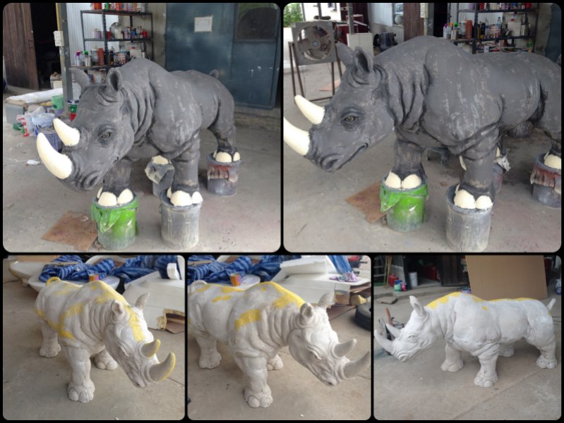 งานปั้นรูปแรด