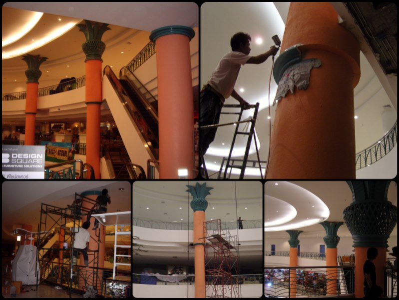 บัวไฟเบอร์กลาสหุ้มเสา เดอะมอลล์โคราช